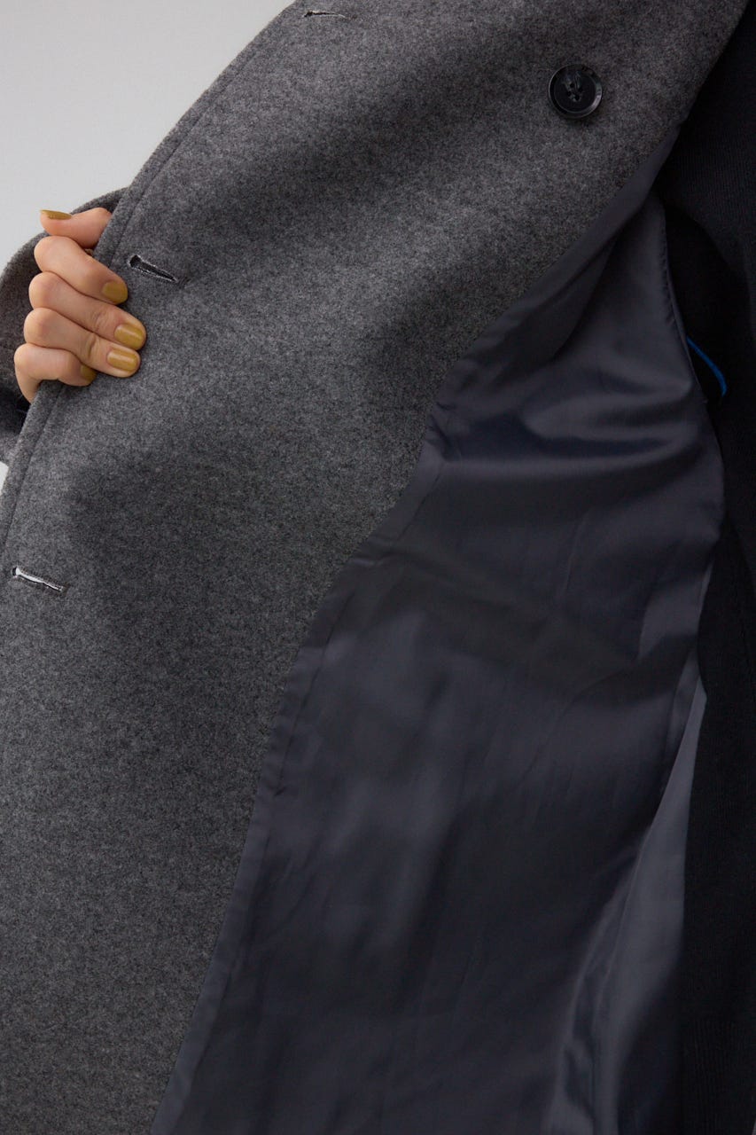 B-HEATスタンドカラーミドルコート T.GRY M