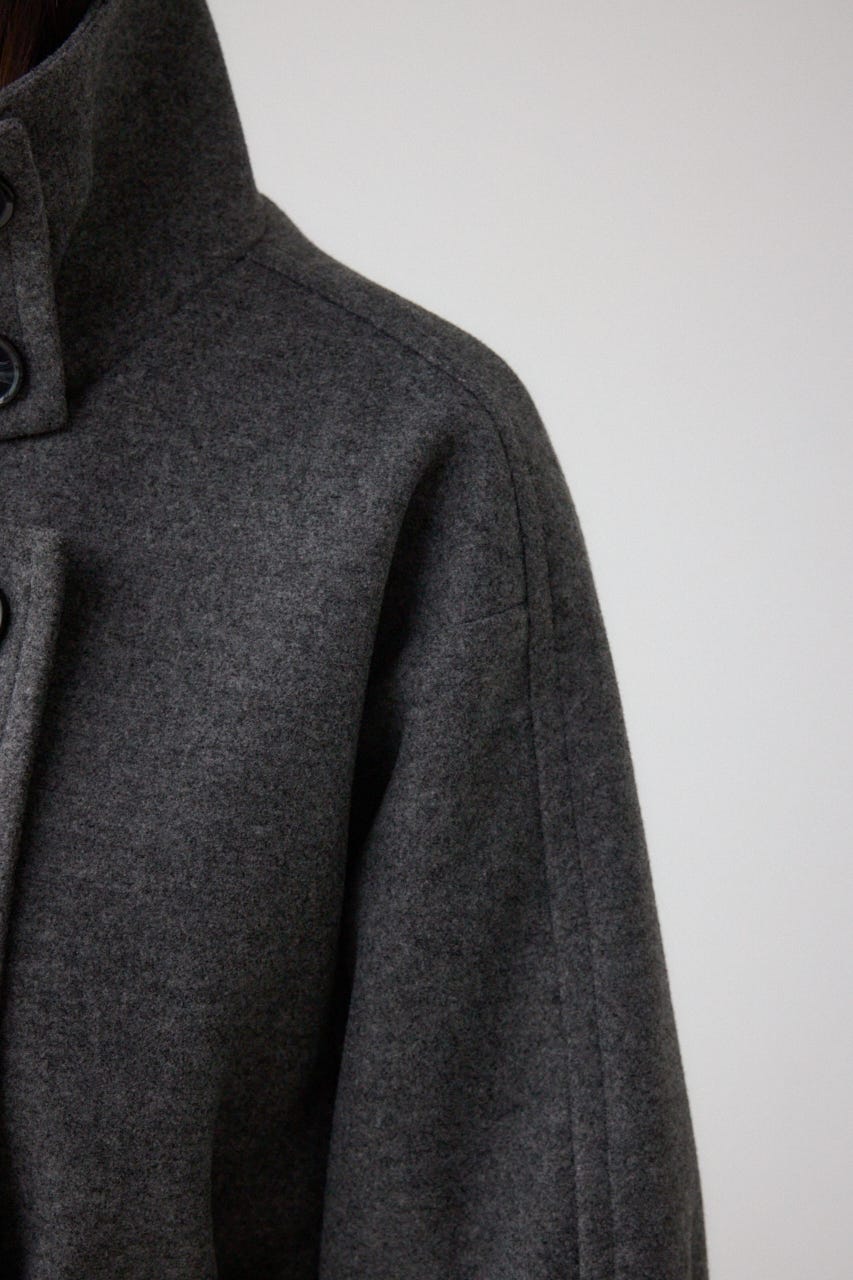 B-HEATスタンドカラーミドルコート T.GRY M