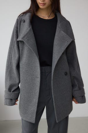 B-HEATスタンドカラーミドルコート