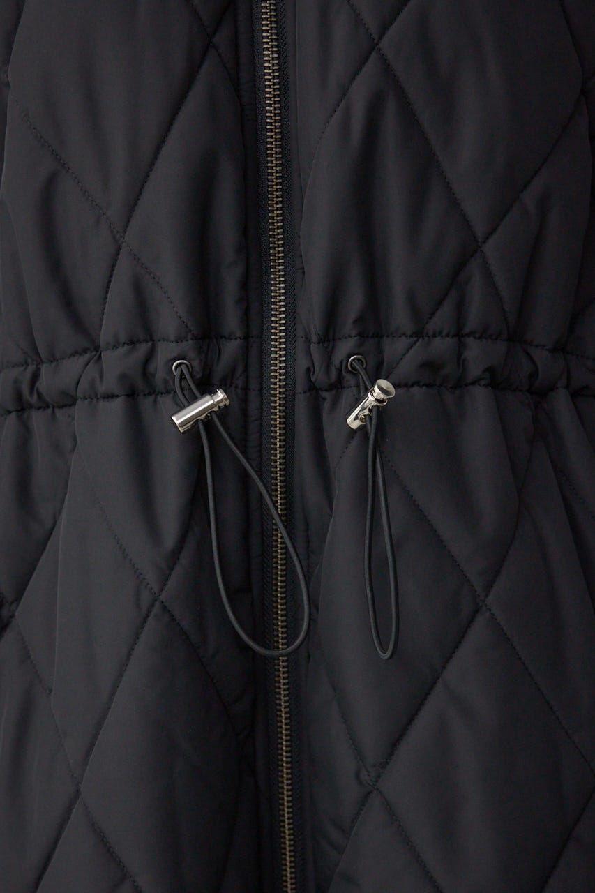 キルティング中綿ミドルコート BLK S