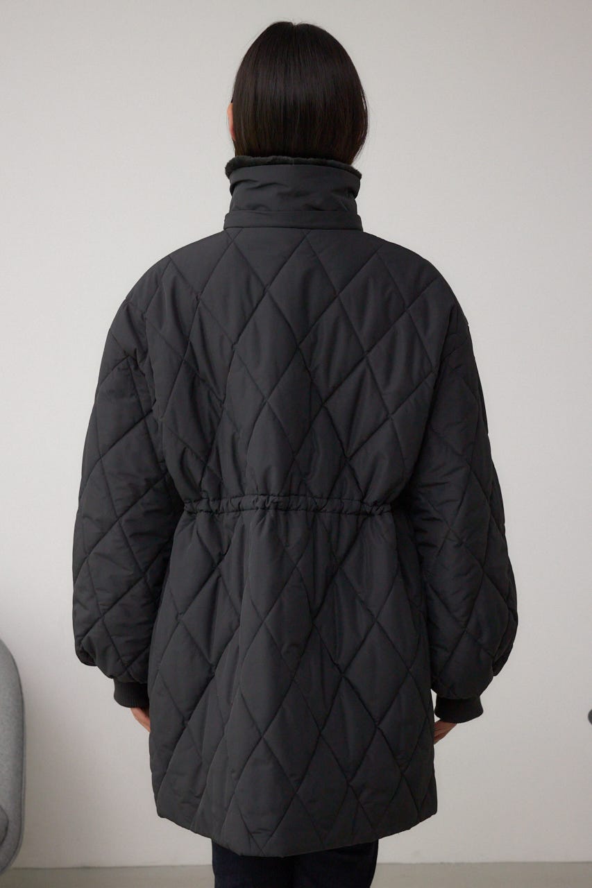 キルティング中綿ミドルコート BLK S