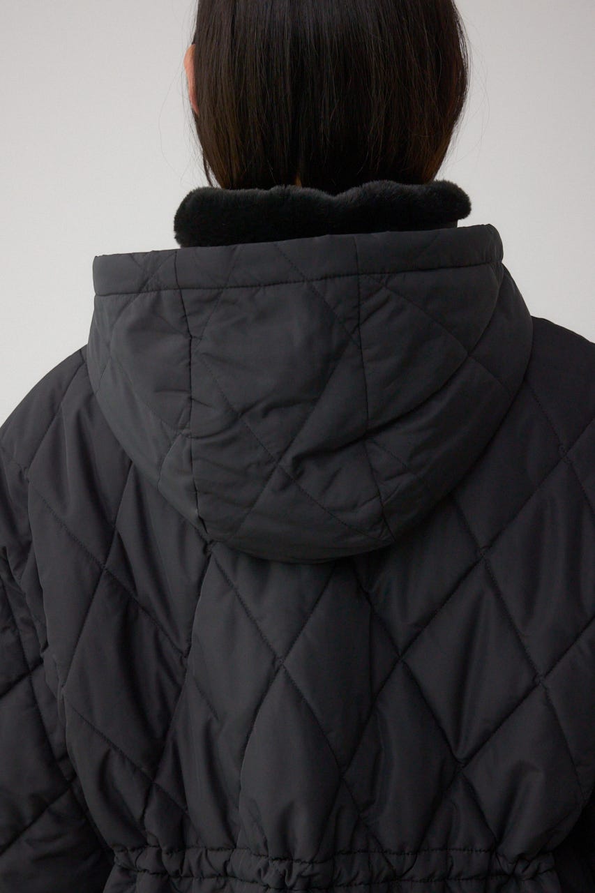 キルティング中綿ミドルコート BLK S