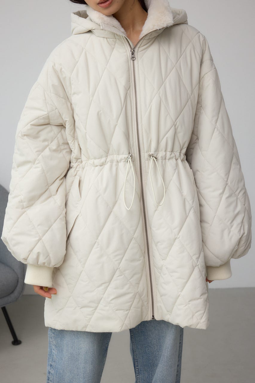 キルティング中綿ミドルコート IVOY S