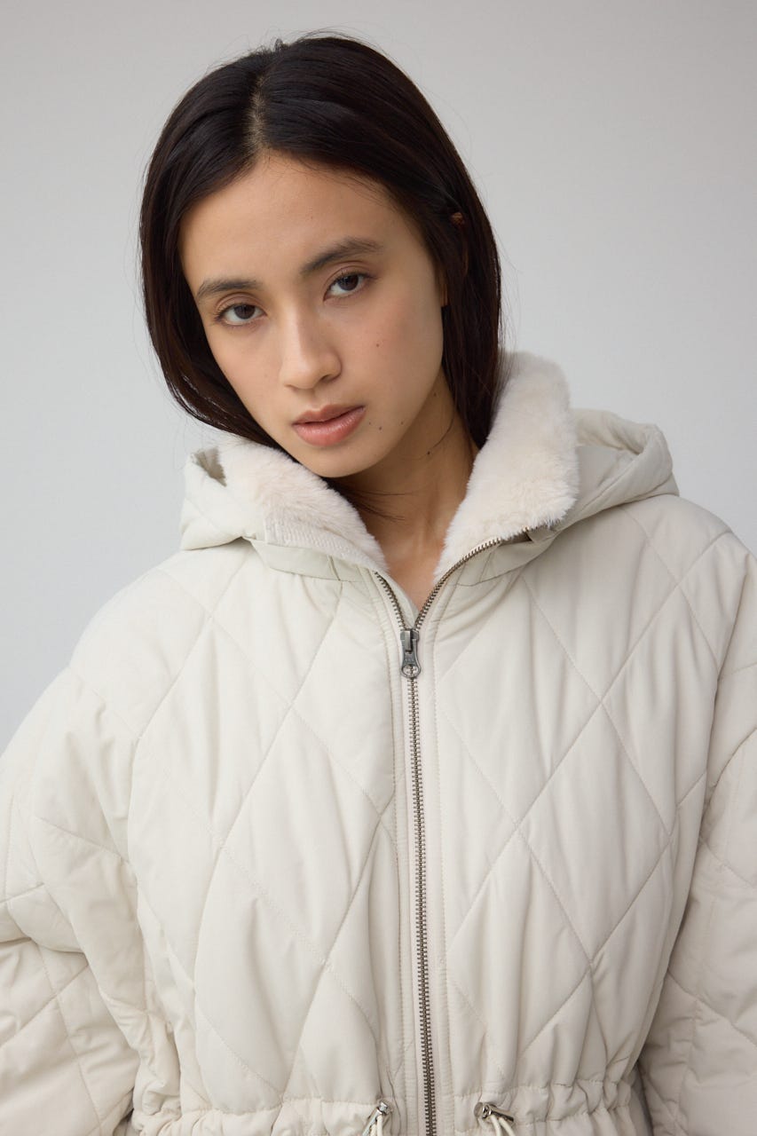 キルティング中綿ミドルコート IVOY S