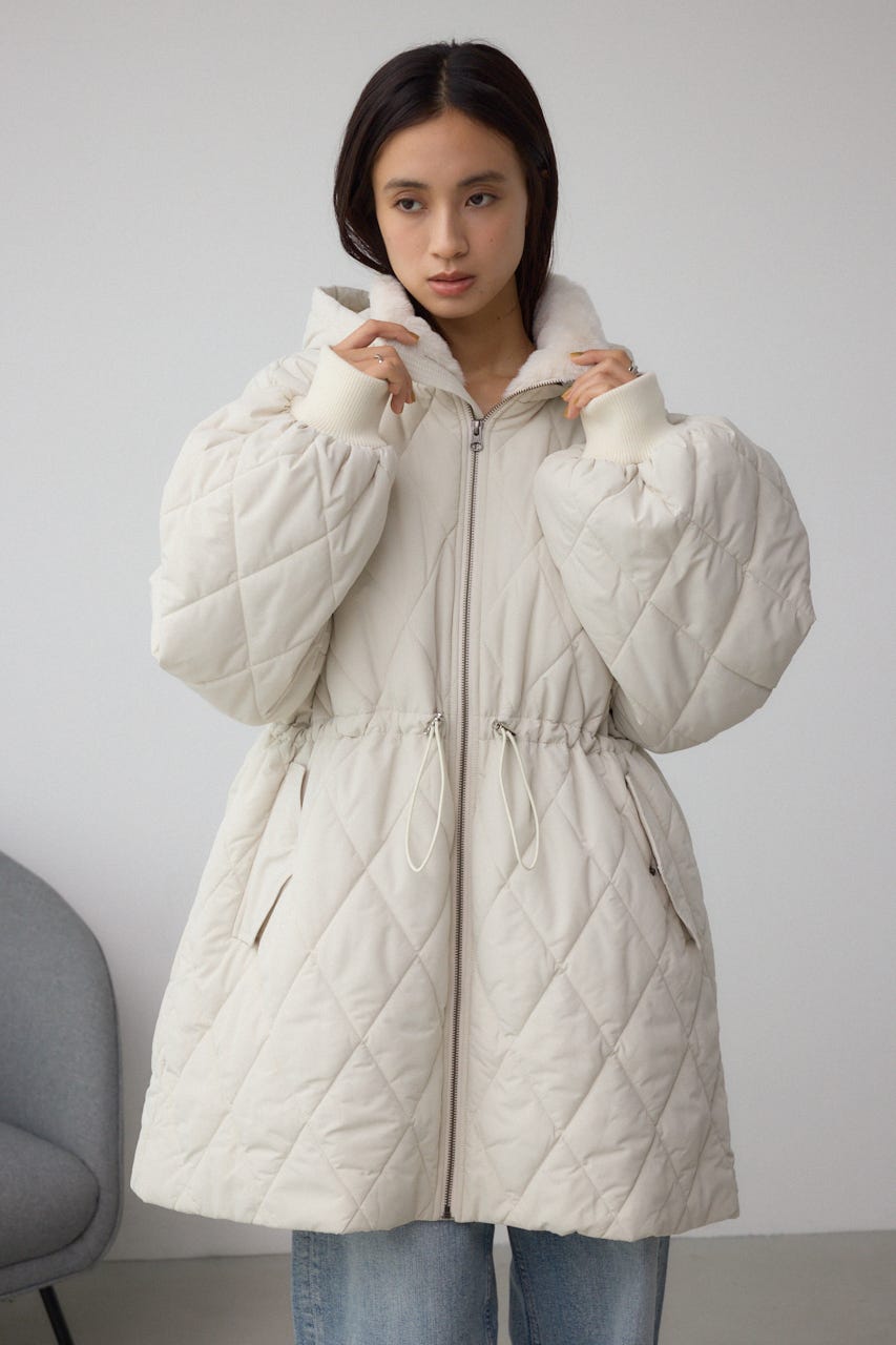 キルティング中綿ミドルコート IVOY S