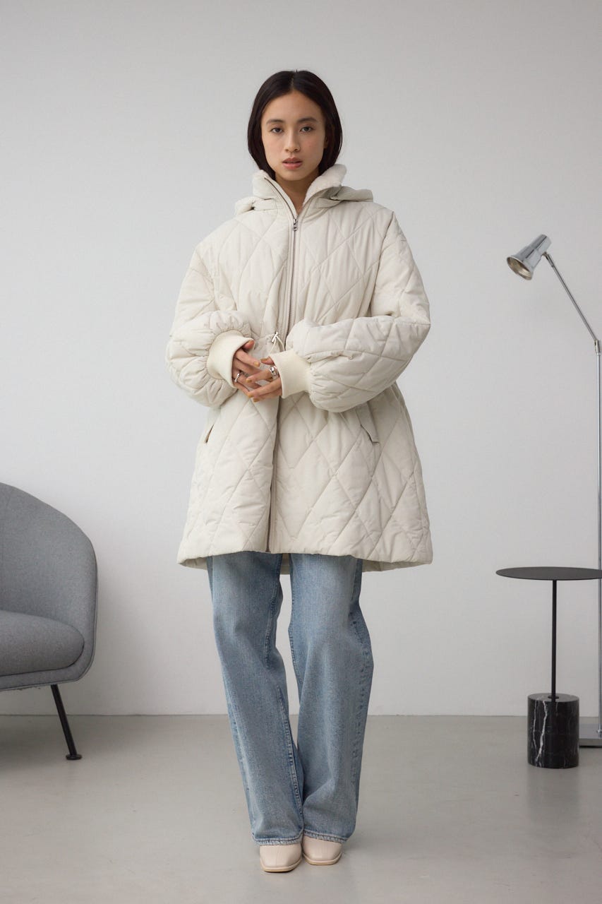 キルティング中綿ミドルコート IVOY S