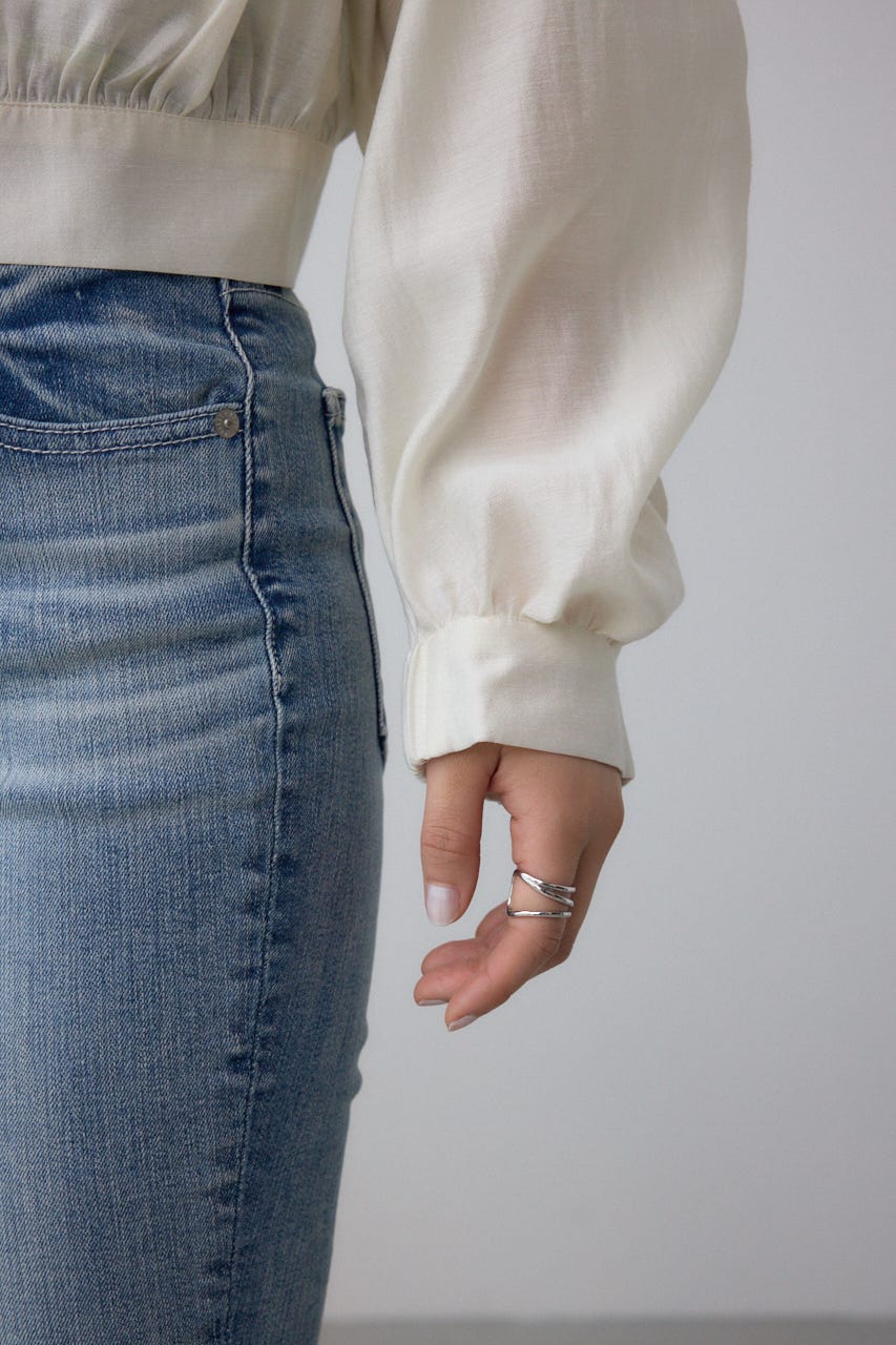 袖ギャザーショートブルゾン IVOY FREE