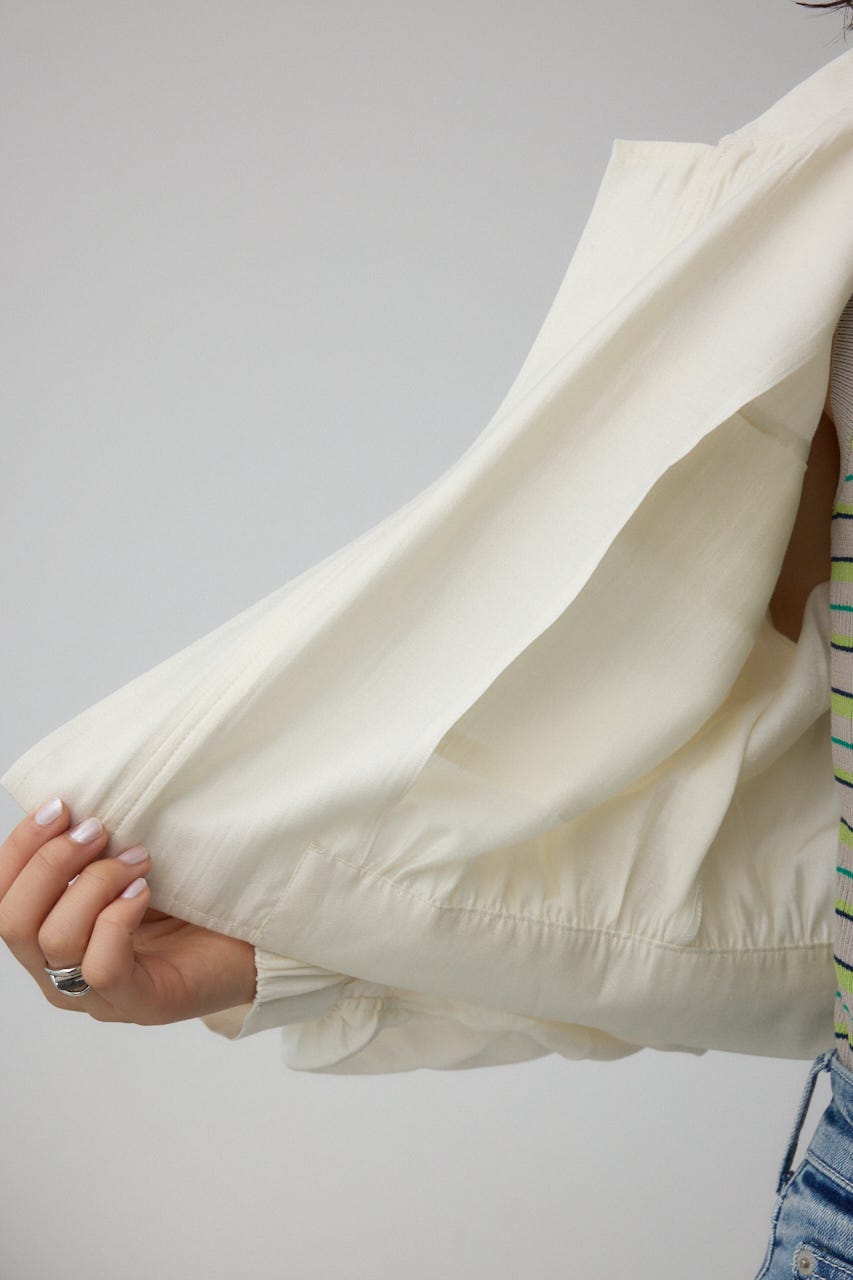 袖ギャザーショートブルゾン IVOY FREE