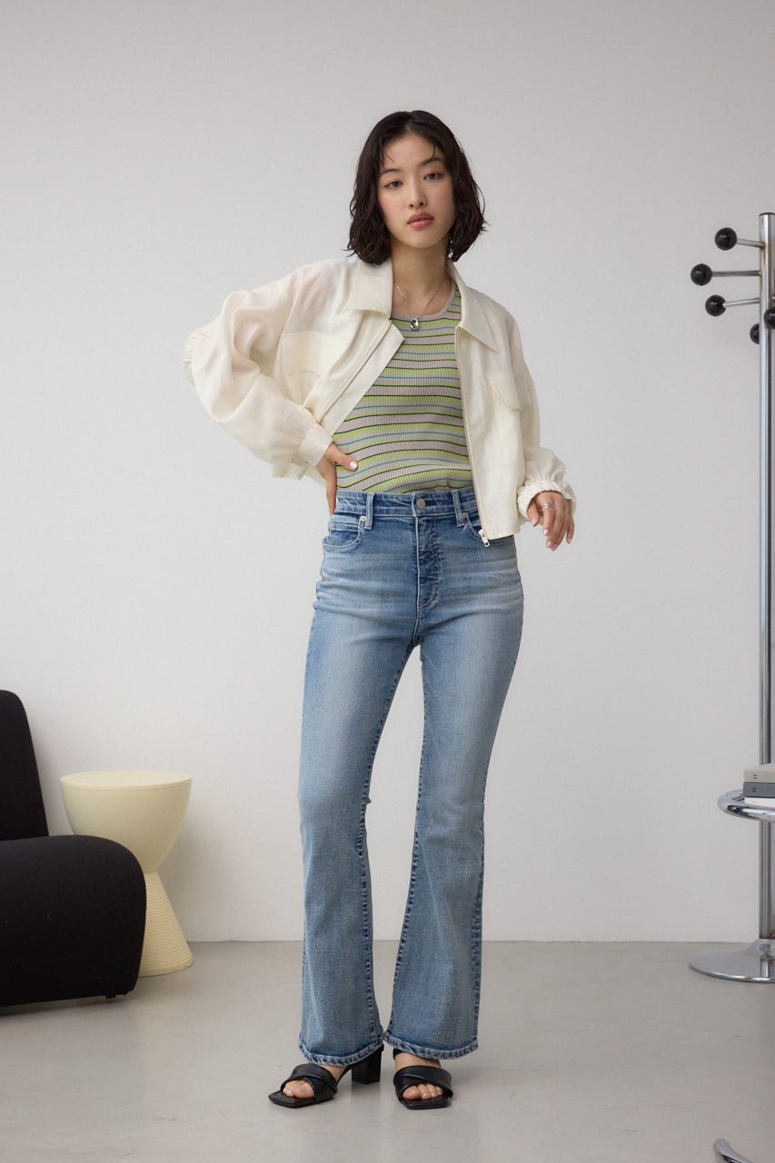 袖ギャザーショートブルゾン IVOY FREE