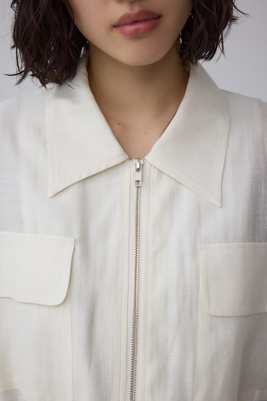 袖ギャザーショートブルゾン IVOY FREE