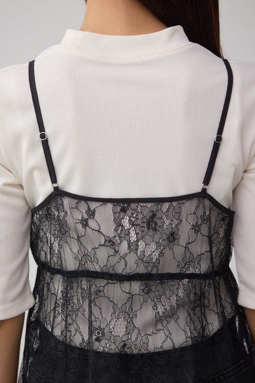 インナーSET ドロストレースキャミソールトップス BLK FREE