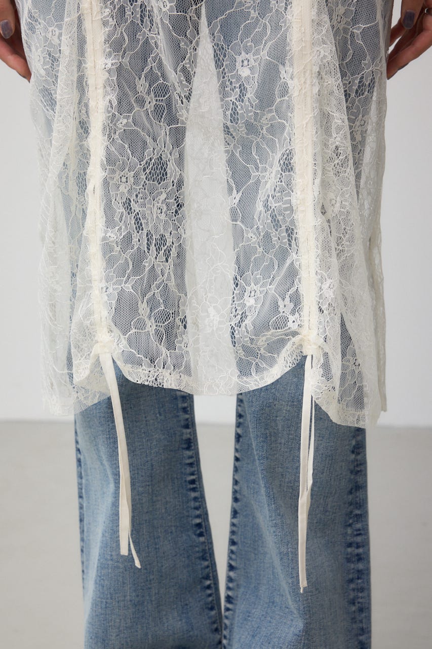 美品　Christian Dior レースキャミソール　ライトブルー 美品 Christian Dior レースキャミソール ライトブルー