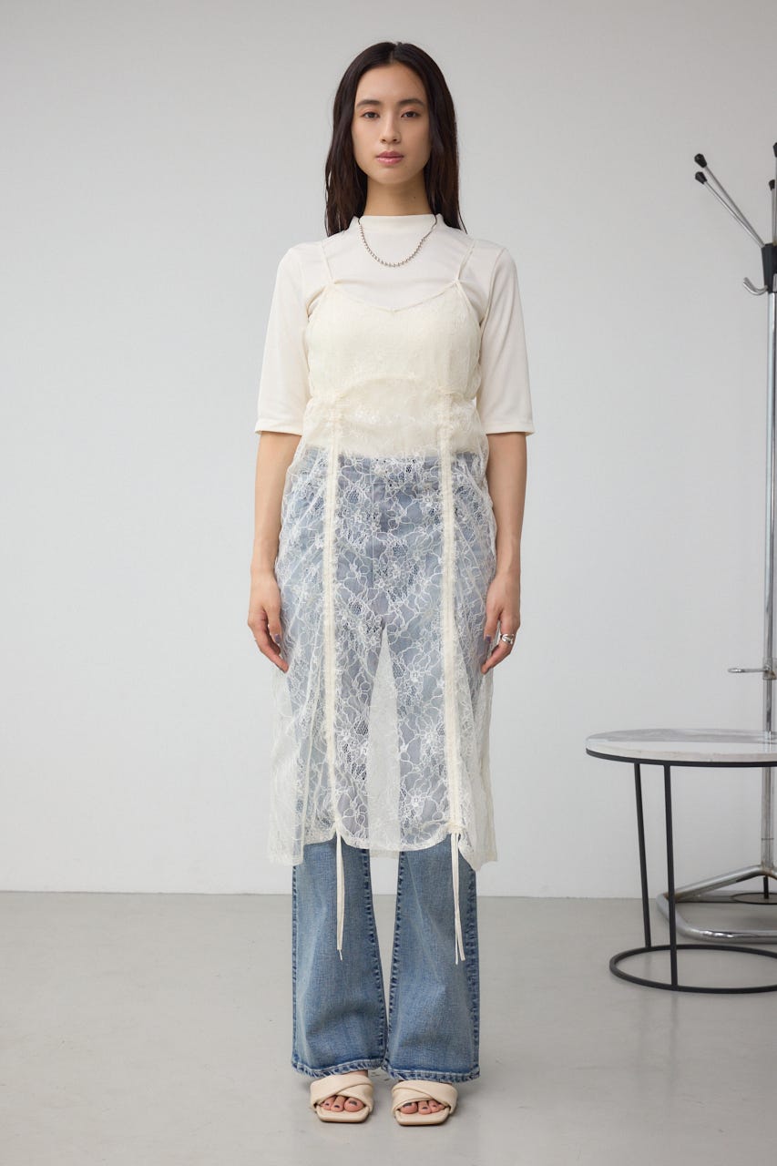 インナーSET ドロストレースキャミソールトップス O/WHT FREE