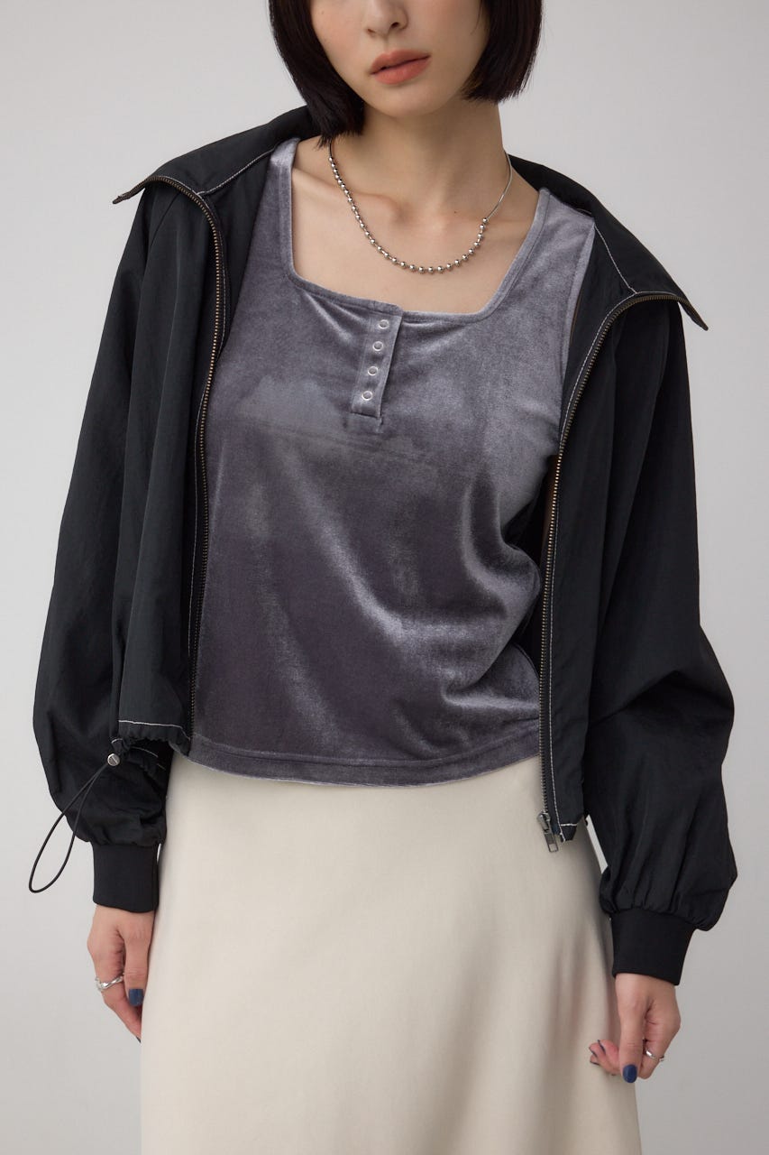 AZUL BY MOUSSY | ナイロントラックラインジャケット (ブルゾン