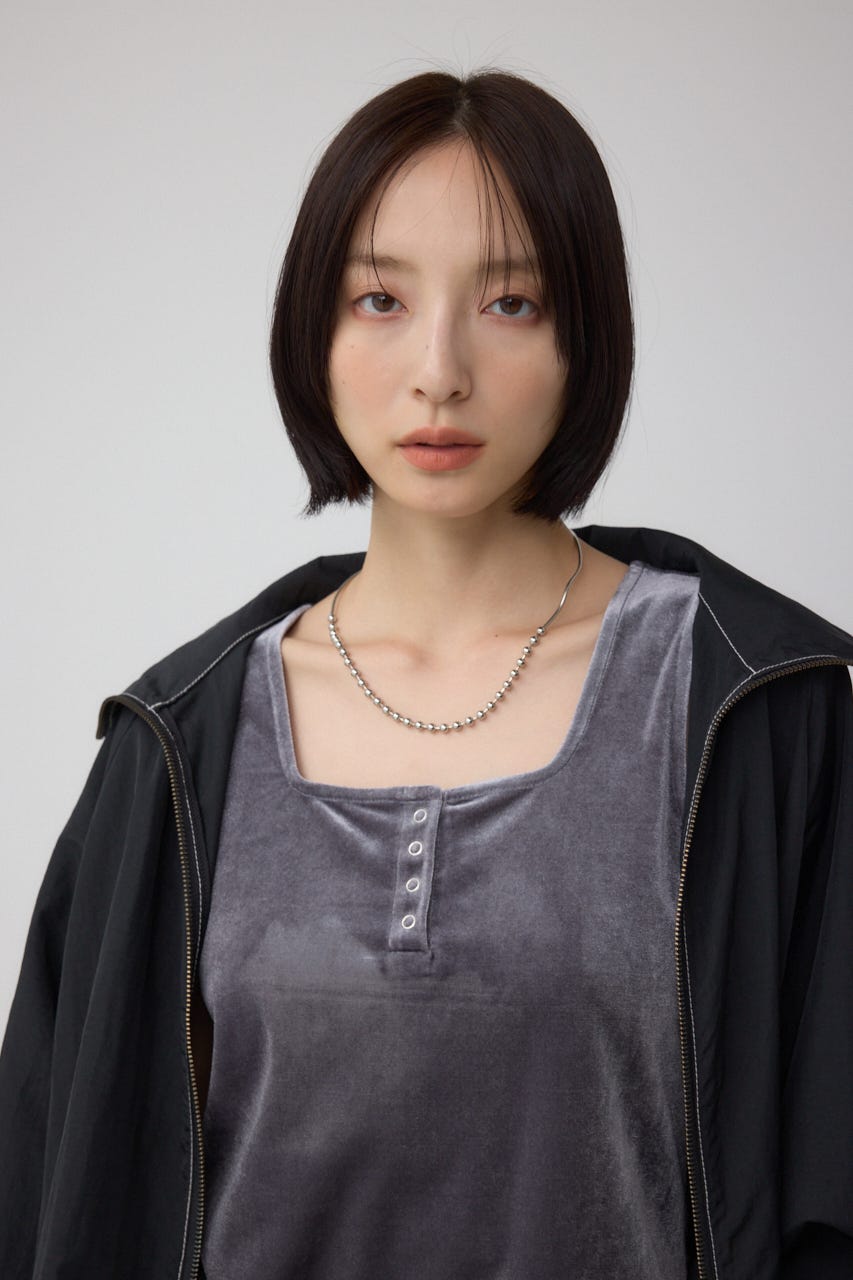 ナイロントラックラインジャケット BLK FREE