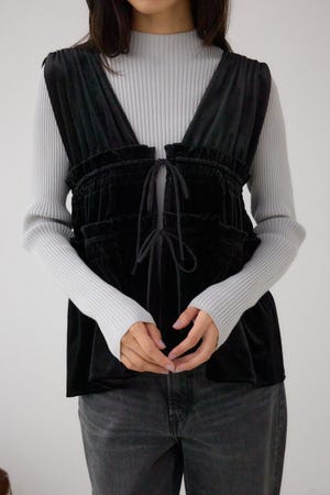 ベロアリボンベスト