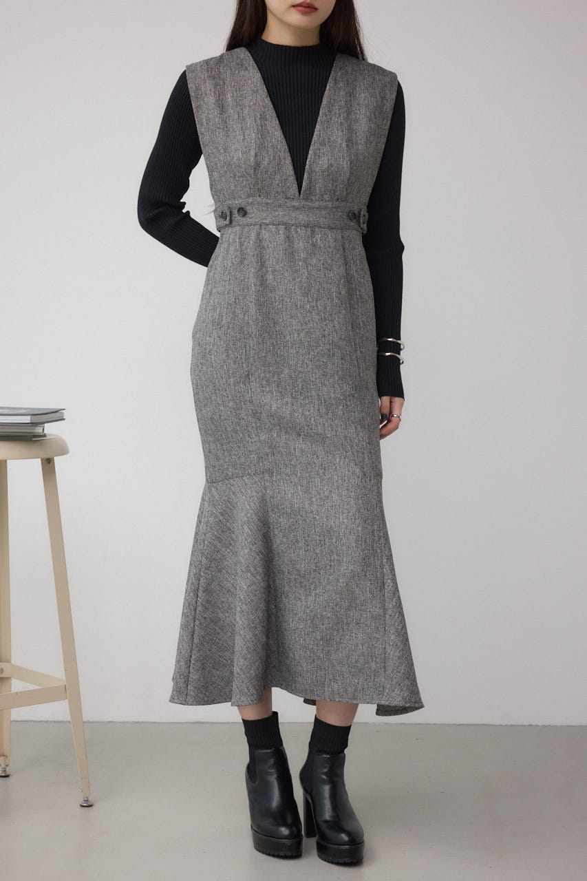 アート・コレクション　マチルダ・アジャン AZUL BY MOUSSY | カットアウトマーメーイドジャンパースカート