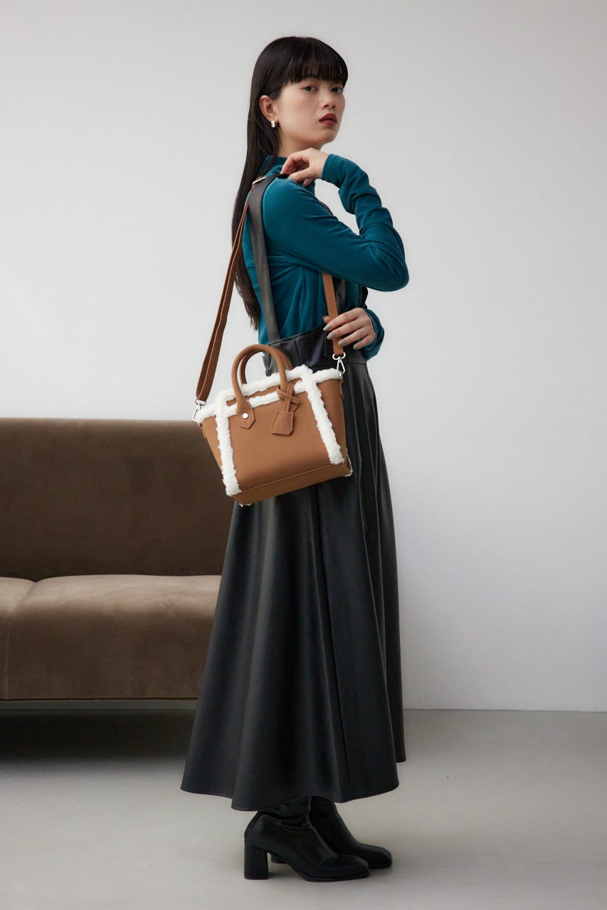 フェイクムートンハンドバッグ CAM FREE