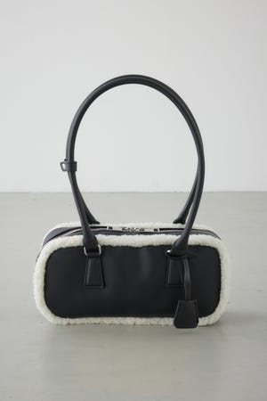 フェイクムートンスクエアトートバッグ