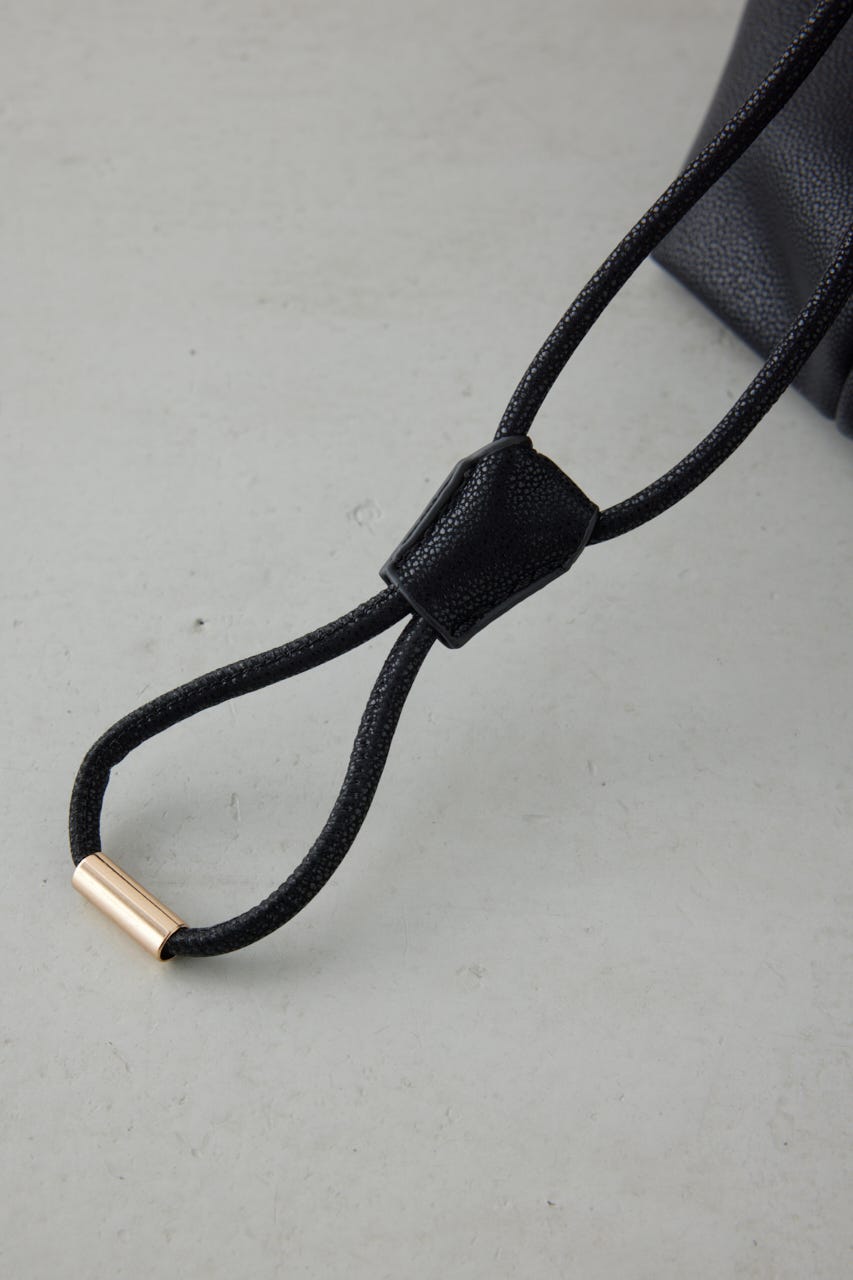 チェーン巾着ショルダーバッグ BLK FREE