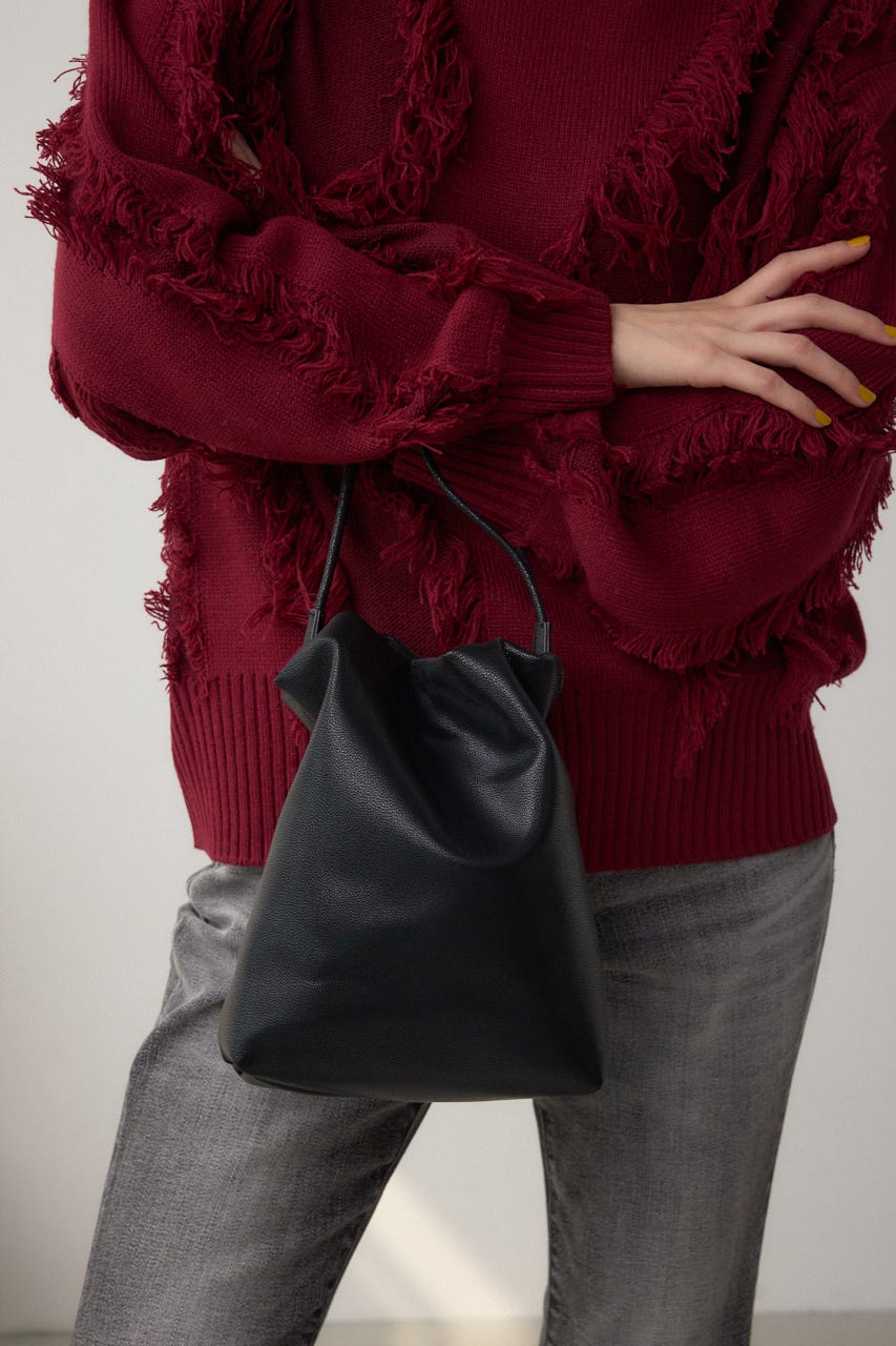 チェーン巾着ショルダーバッグ BLK FREE