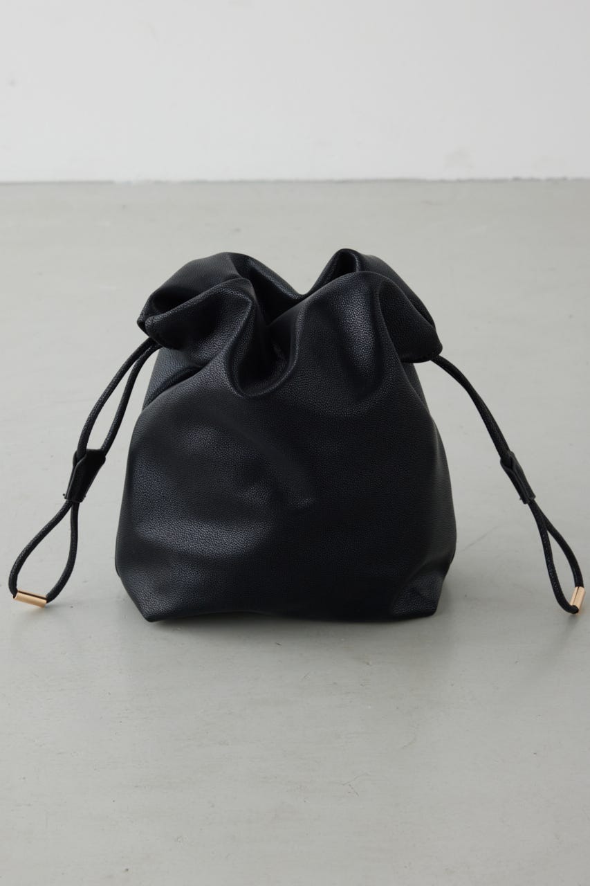 ブラック　巾着チェーンポーチバッグ　ノベルティ ブラック巾着チェーンポーチバッグノベルティ