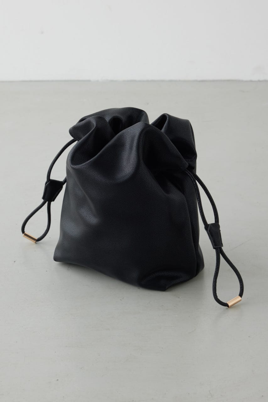 チェーン巾着ショルダーバッグ BLK FREE