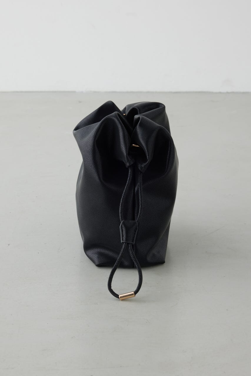 チェーン巾着ショルダーバッグ BLK FREE