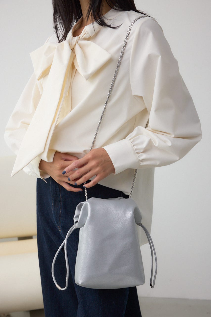 チェーン巾着ショルダーバッグ SLV FREE