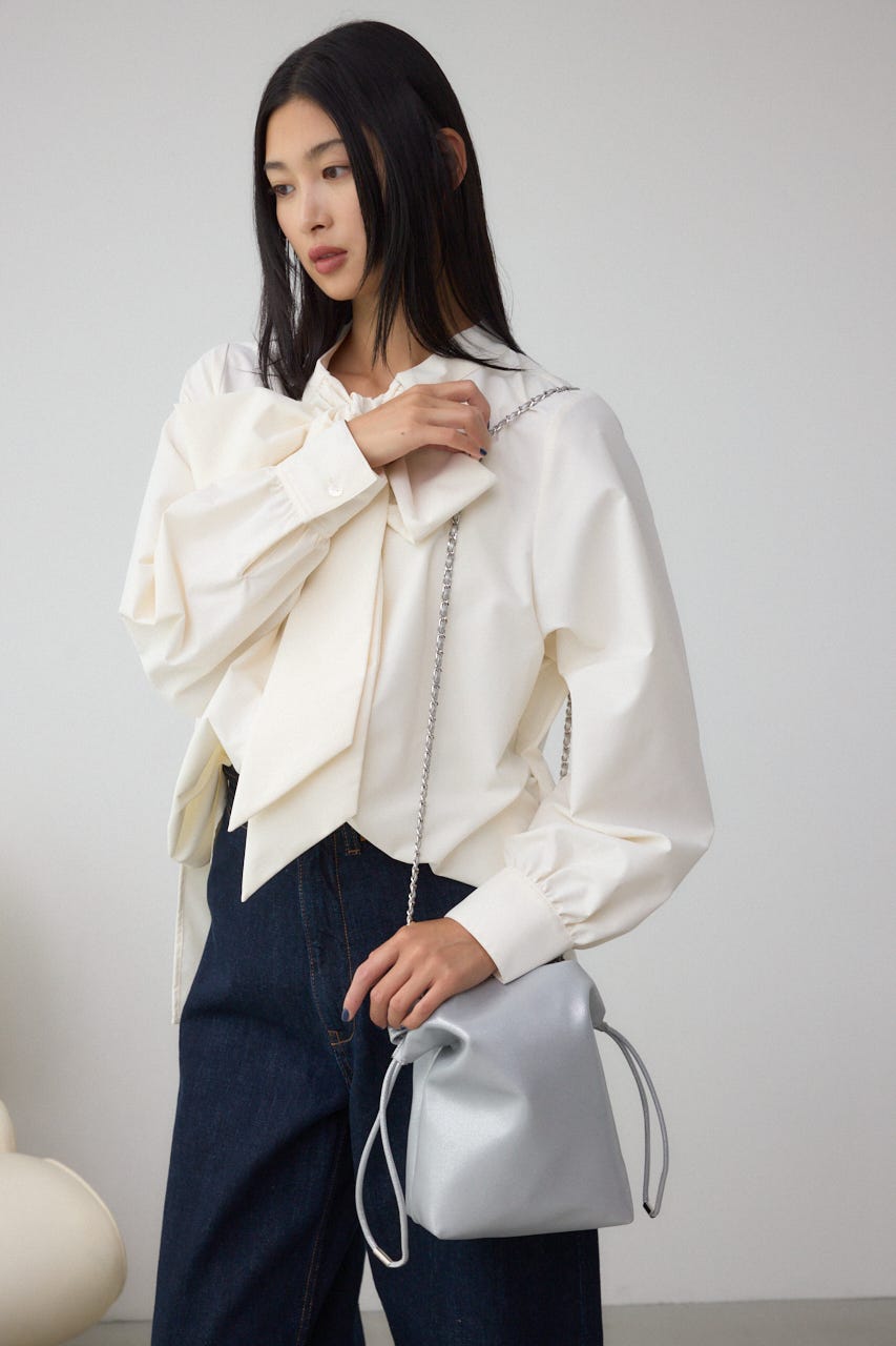 チェーン巾着ショルダーバッグ SLV FREE