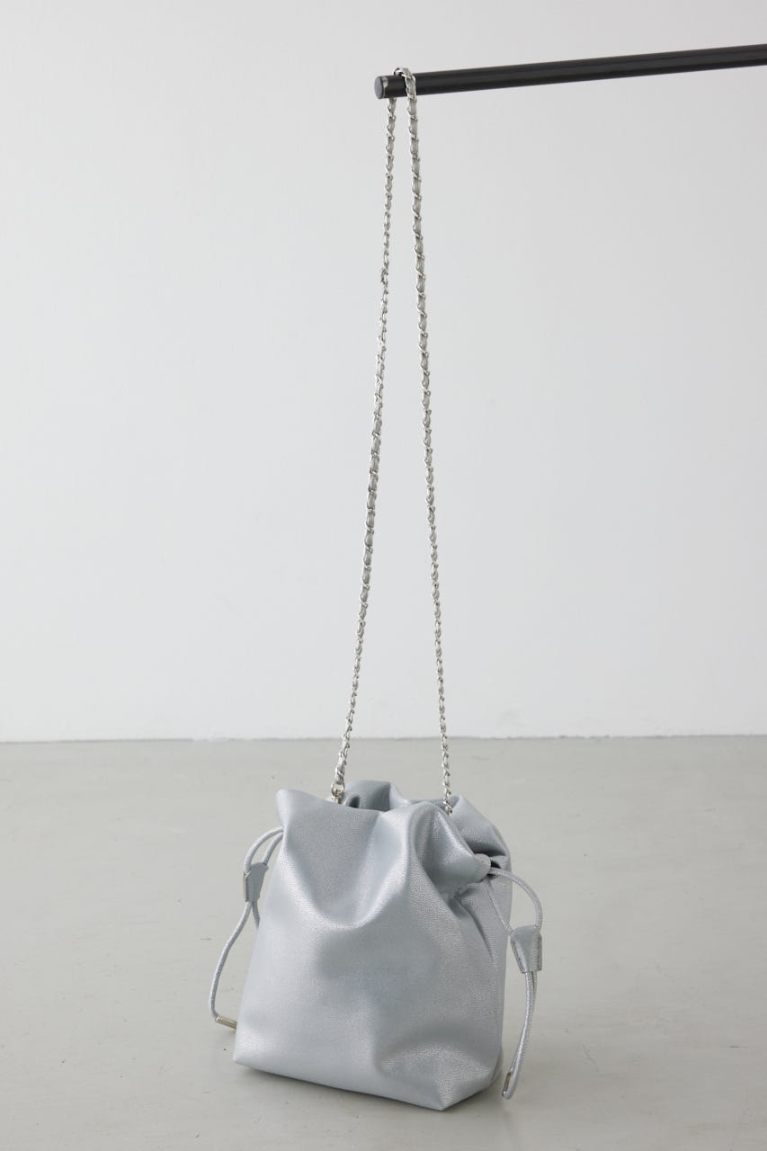 チェーン巾着ショルダーバッグ SLV FREE