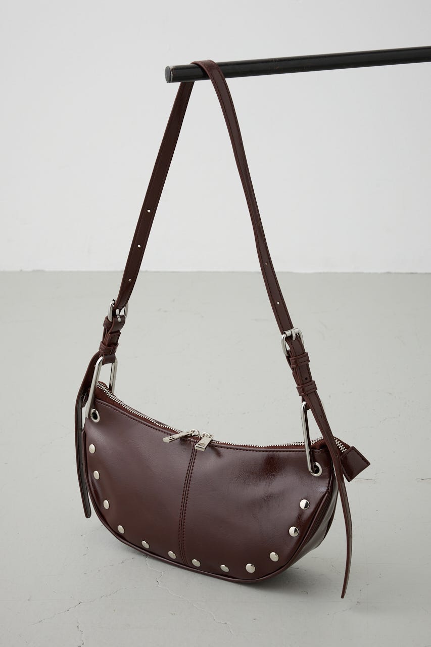 スタッズデザインワンハンドルバッグ BRN FREE