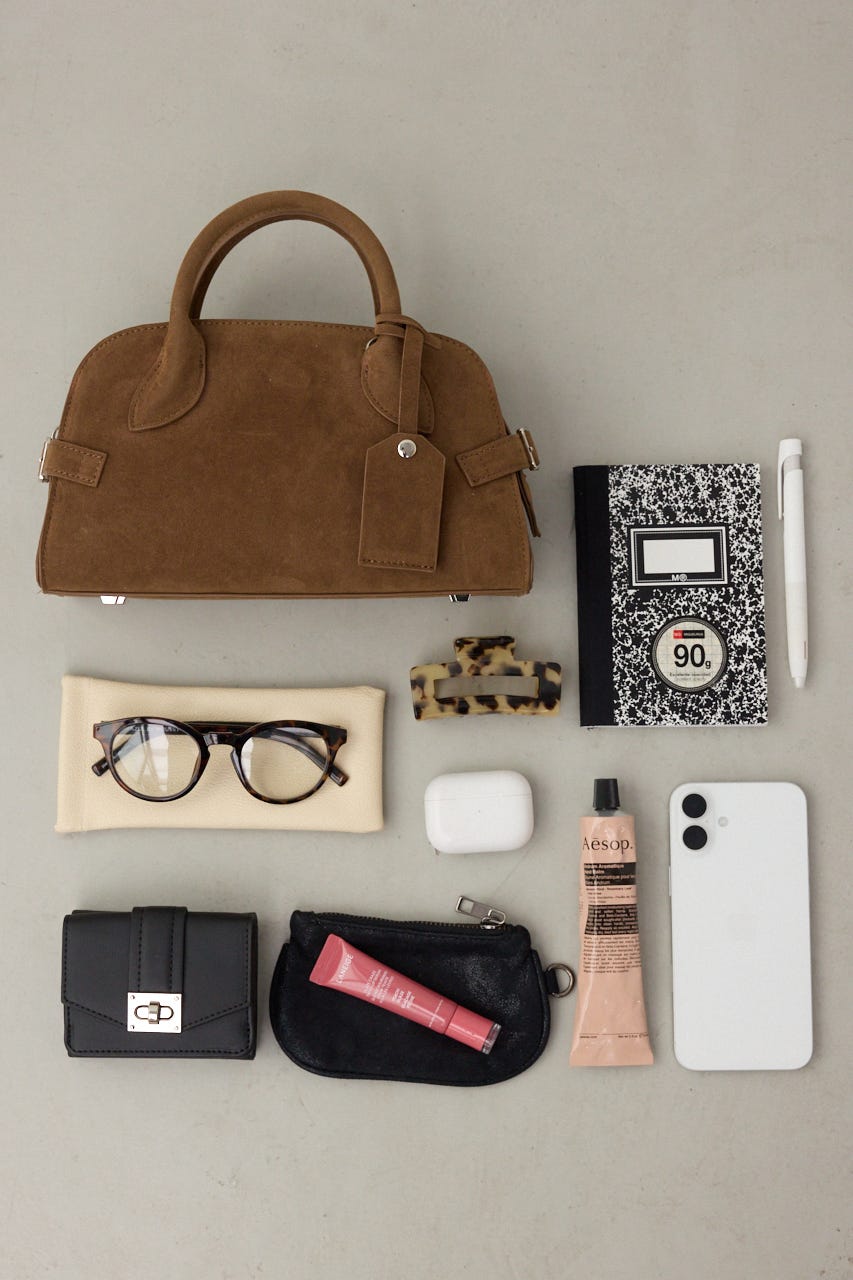 フェイクスエードバッグ BEG FREE