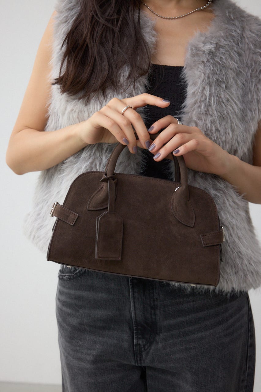 フェイクスエードバッグ BRN FREE