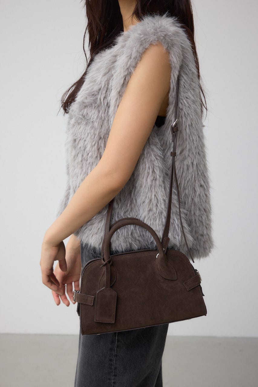 フェイクスエードバッグ BRN FREE