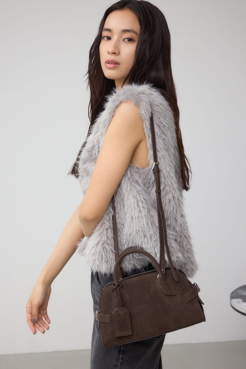 フェイクスエードバッグ BRN FREE