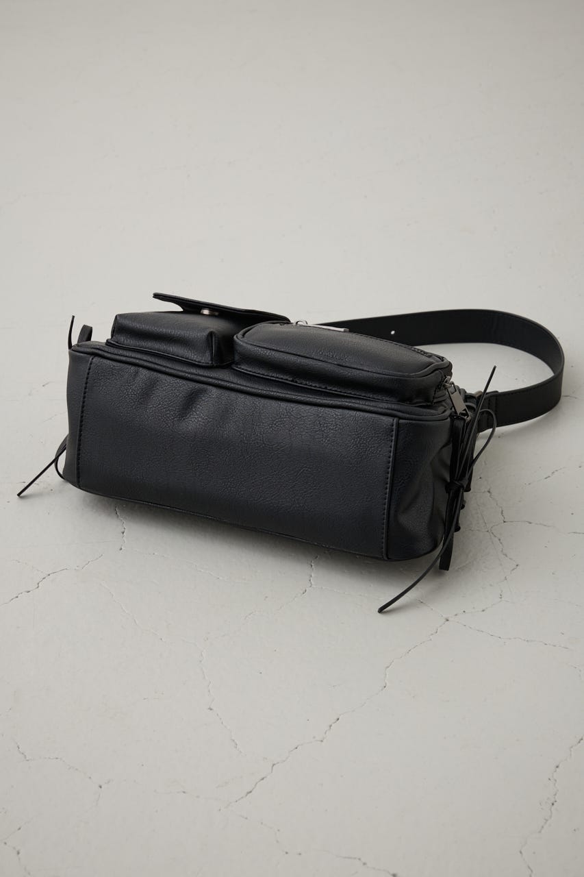 サイドレースアップボックスポケットミニバッグ BLK FREE