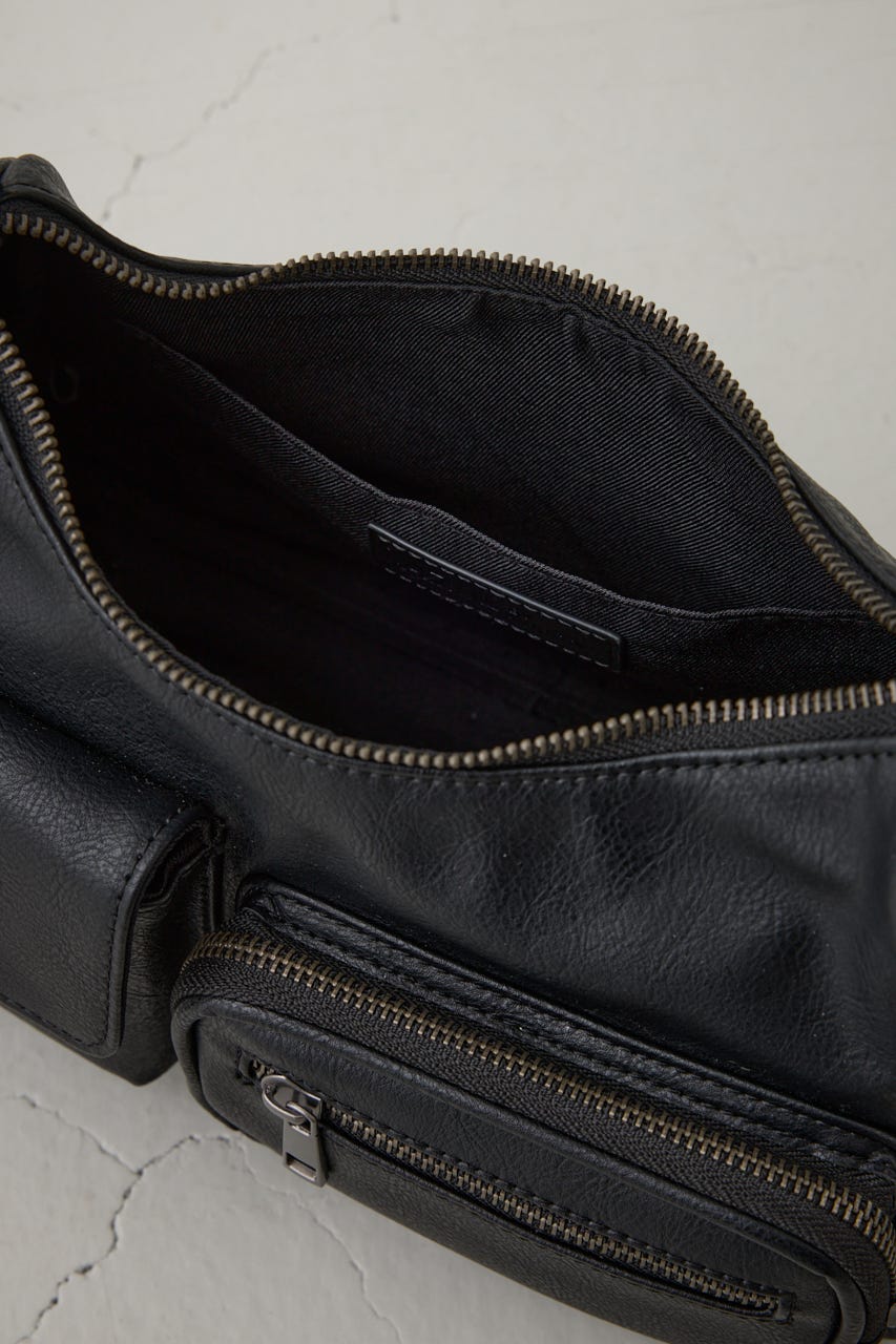 サイドレースアップボックスポケットミニバッグ BLK FREE