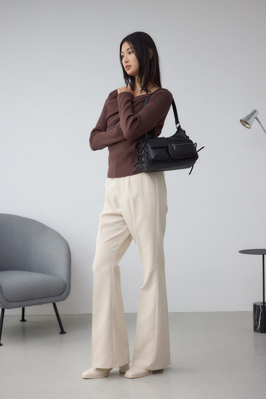 サイドレースアップボックスポケットミニバッグ BLK FREE