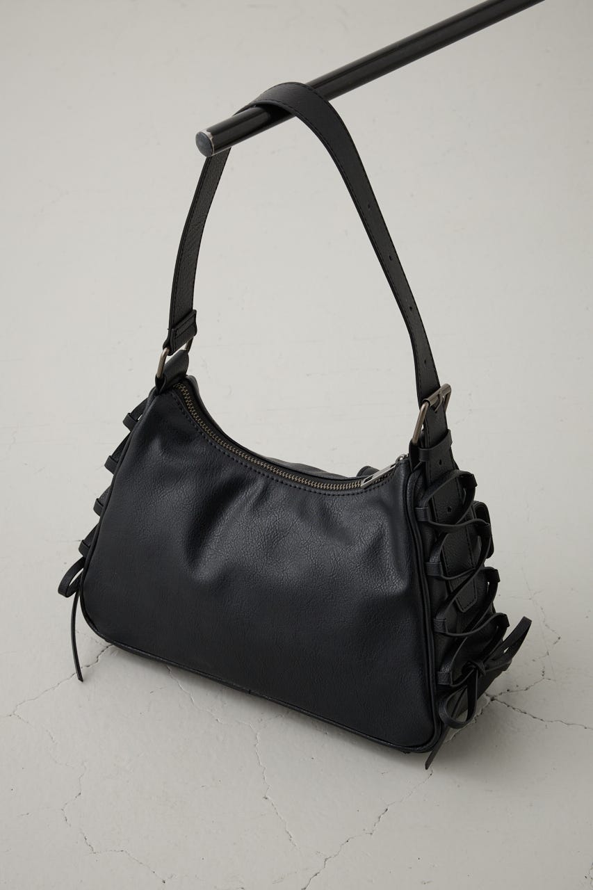 サイドレースアップボックスポケットミニバッグ BLK FREE