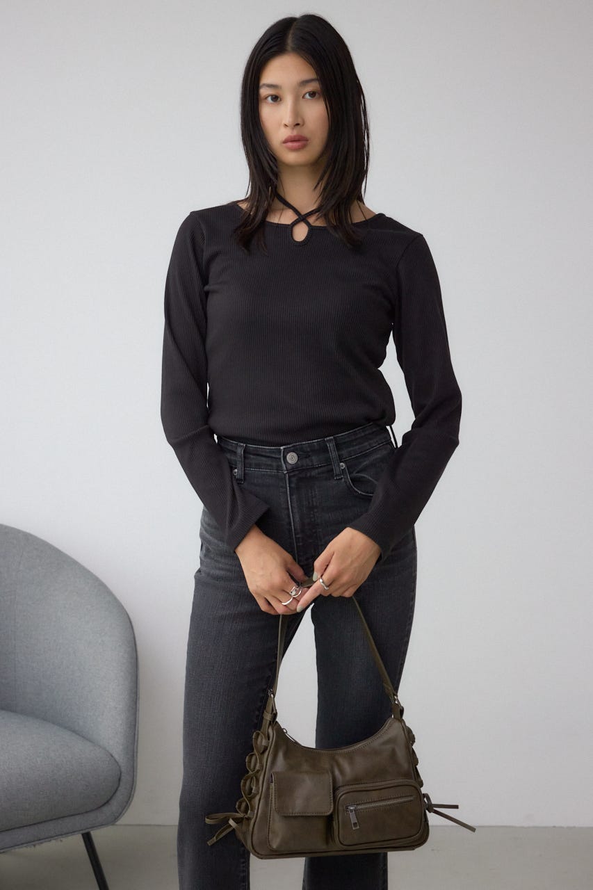 サイドレースアップボックスポケットミニバッグ BRN FREE