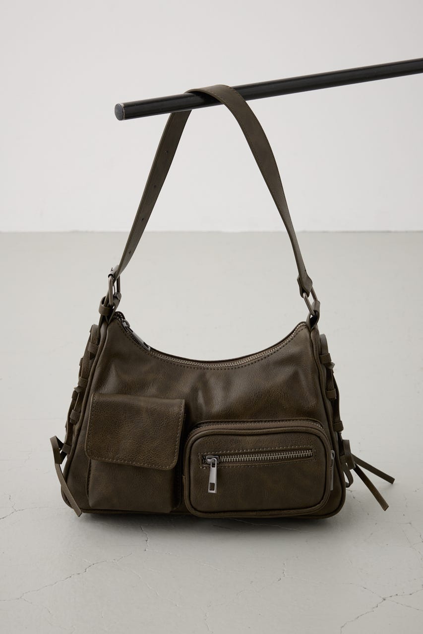 サイドレースアップボックスポケットミニバッグ BRN FREE