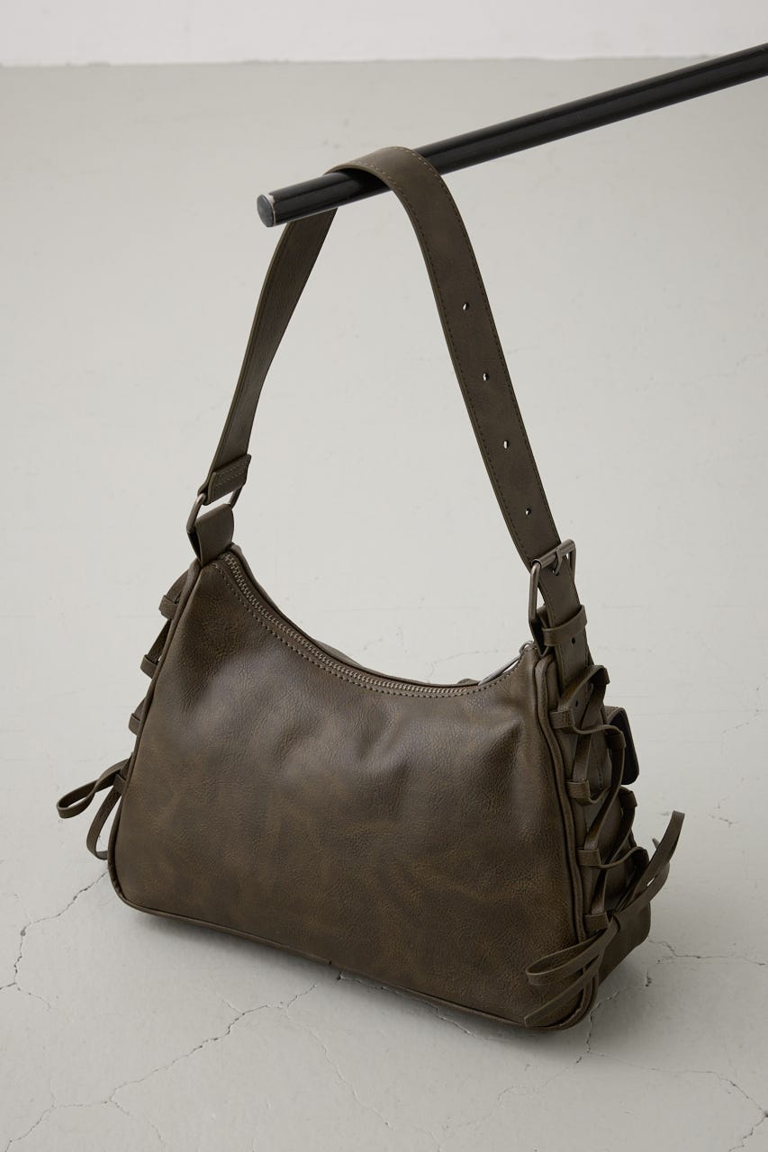 サイドレースアップボックスポケットミニバッグ BRN FREE