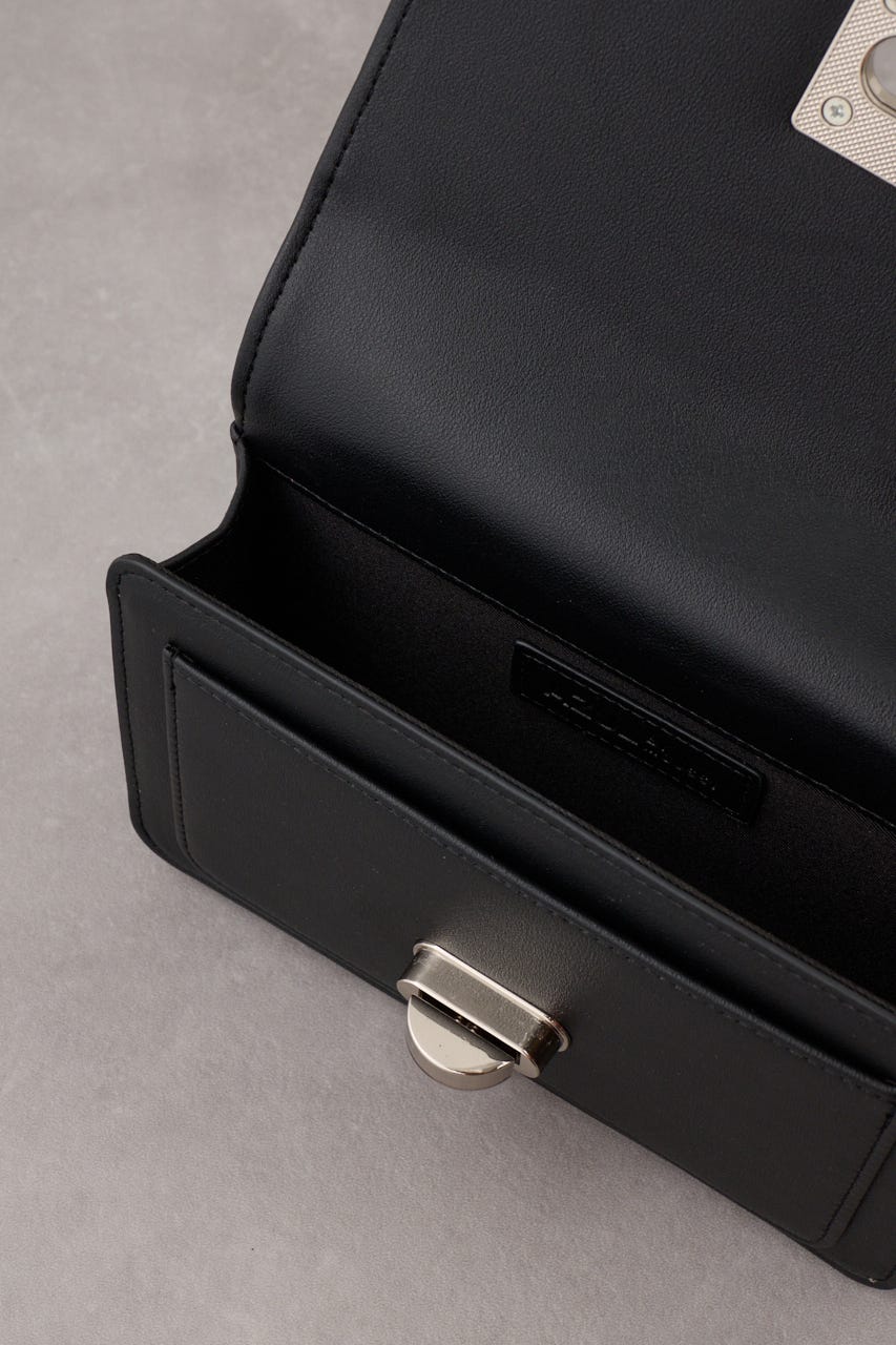 ターンロックフラップウォレットバッグ BLK FREE