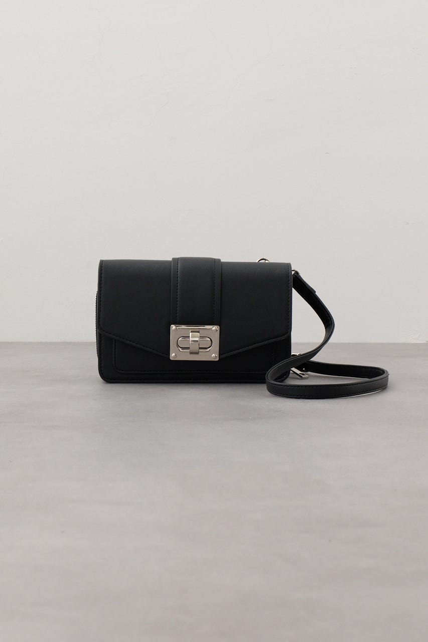 ターンロックフラップウォレットバッグ BLK FREE