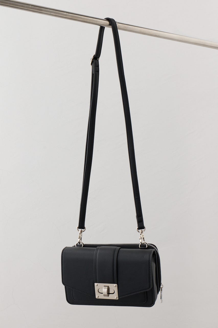 ターンロックフラップウォレットバッグ BLK FREE