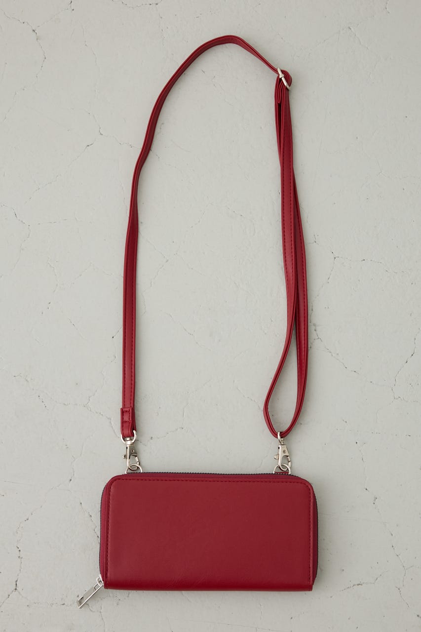 ターンロックフラップウォレットバッグ RED FREE