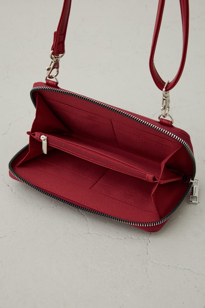ターンロックフラップウォレットバッグ RED FREE