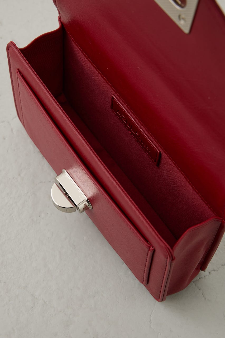 ターンロックフラップウォレットバッグ RED FREE