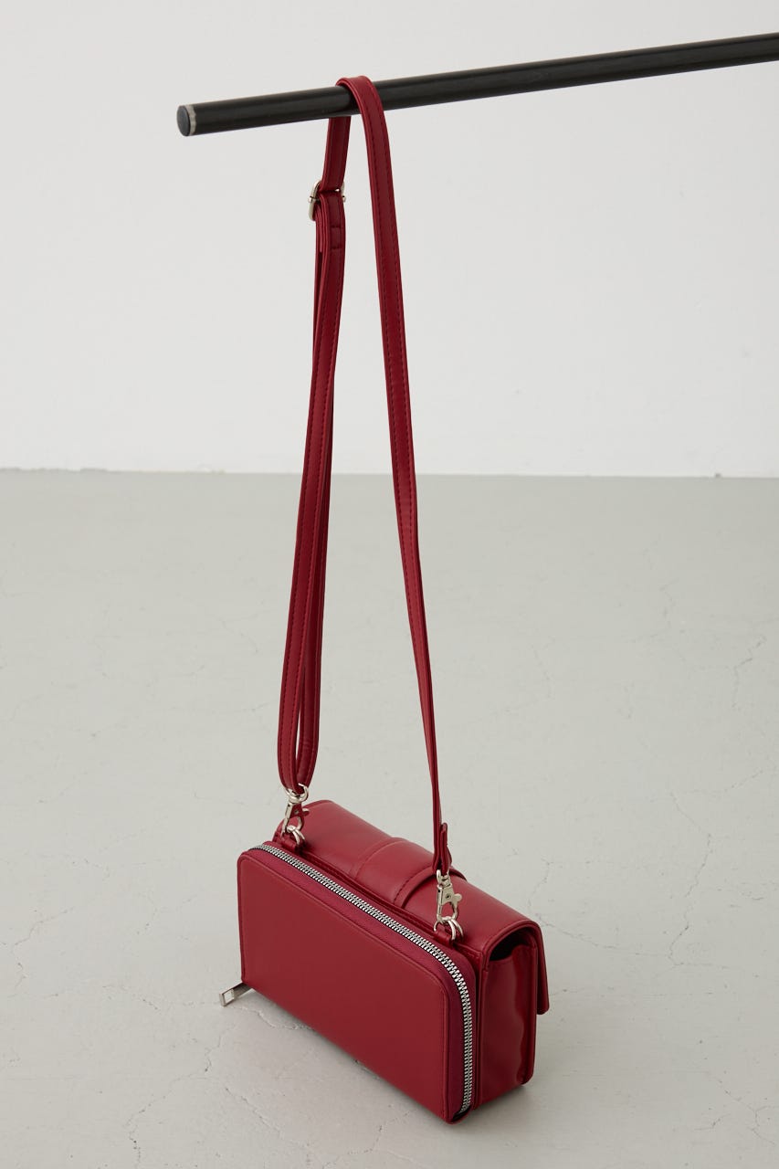 ターンロックフラップウォレットバッグ RED FREE